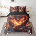 thumbnail image 2 of YST Western Dragon 7-Piece Magical Animal Bedding Set, Twin, Black and Red, 2 of 4