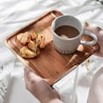 thumbnail image 4 of Clearance Sale!Norbi Wooden Plate Wooden Tray Rectangular Coffee Breakfast Bread Tray Fruit Tray Wooden Tableware Kitchen Supplies B, 4 of 6