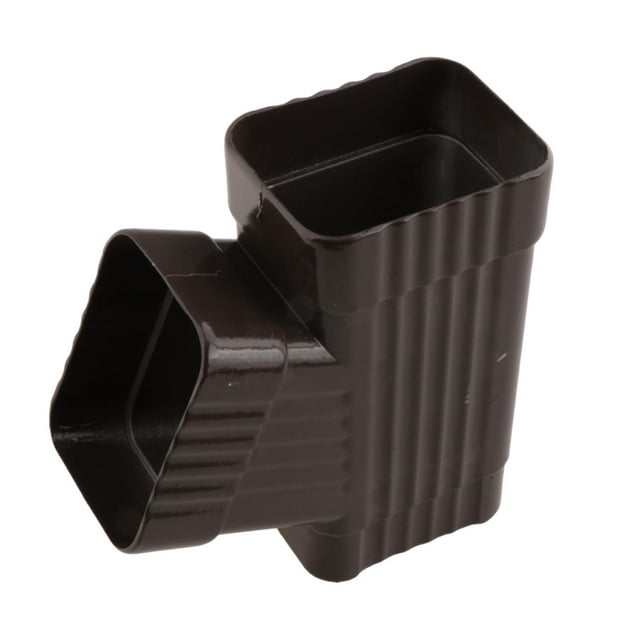 Extensiones de bajante de canalón de lluvia Zulema aleación de aluminio con conector Y Café 6x8cm