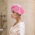 thumbnail image 4 of Unique Bargains Women Durable  Shower Cap for Hotel Travel 2pcs Pink, 4 of 5