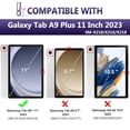 thumbnail image 2 of Funda de teclado DKAHOEE con panel táctil retroiluminado para Samsung Galaxy Tab A9 Plus 11" 2023, 2 of 7