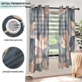 thumbnail image 5 of Elegant Gray Floral Pattern Semi Sheer Curtains for Living Room Bedroom Set of 2 Insulated Window Drapes, 5 of 6