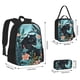 thumbnail image 2 of Disketp Black Panther Floral Illustration Mochila Estampada de Gran Capacidad con Lonchera y Estuche, Set de 3 Piezas para Estudiantes, 2 of 7