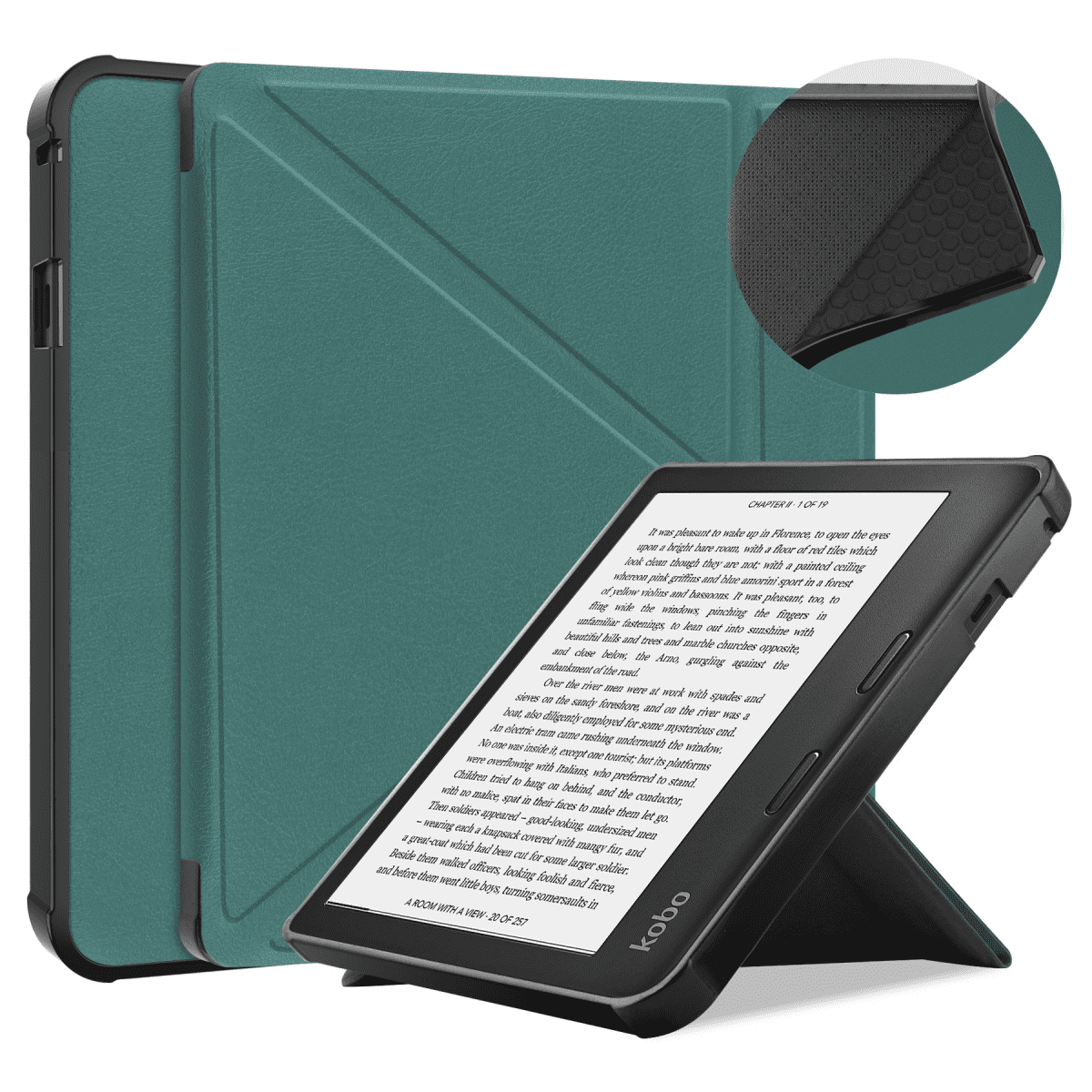 SAYTAY For Kobo Sage 8" E-Reader Released 2021, TPU Matte Back Cover, Slim Smart Folio Cover with Magnetic Closure and Stand Green - Walmart.com