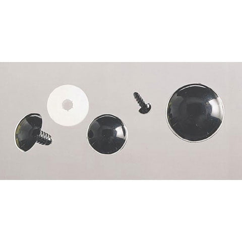 Darice SBE30 Solid Black Eyes with Washers 9mm Pack of 50 , 