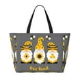thumbnail image 2 of KLL Bee Kind Print Large Beach Tote Bag Women Waterproof Sandproof Zipper Beach Tote Bag for Pool Gym Grocery Travel with Wet Pocket, 2 of 7