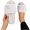 White, variant on Fnooota Womens Slide Slippers, Indoor Non Slip Open Toe Soft Sole Fuzzy Slippers Bedroom Shoes Black Size 9-9.5