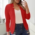 thumbnail image 1 of IMENGL Veste de Petit Tailleur Décontractée Unie, Rouge m, Taille M-5TG, 1 of 5