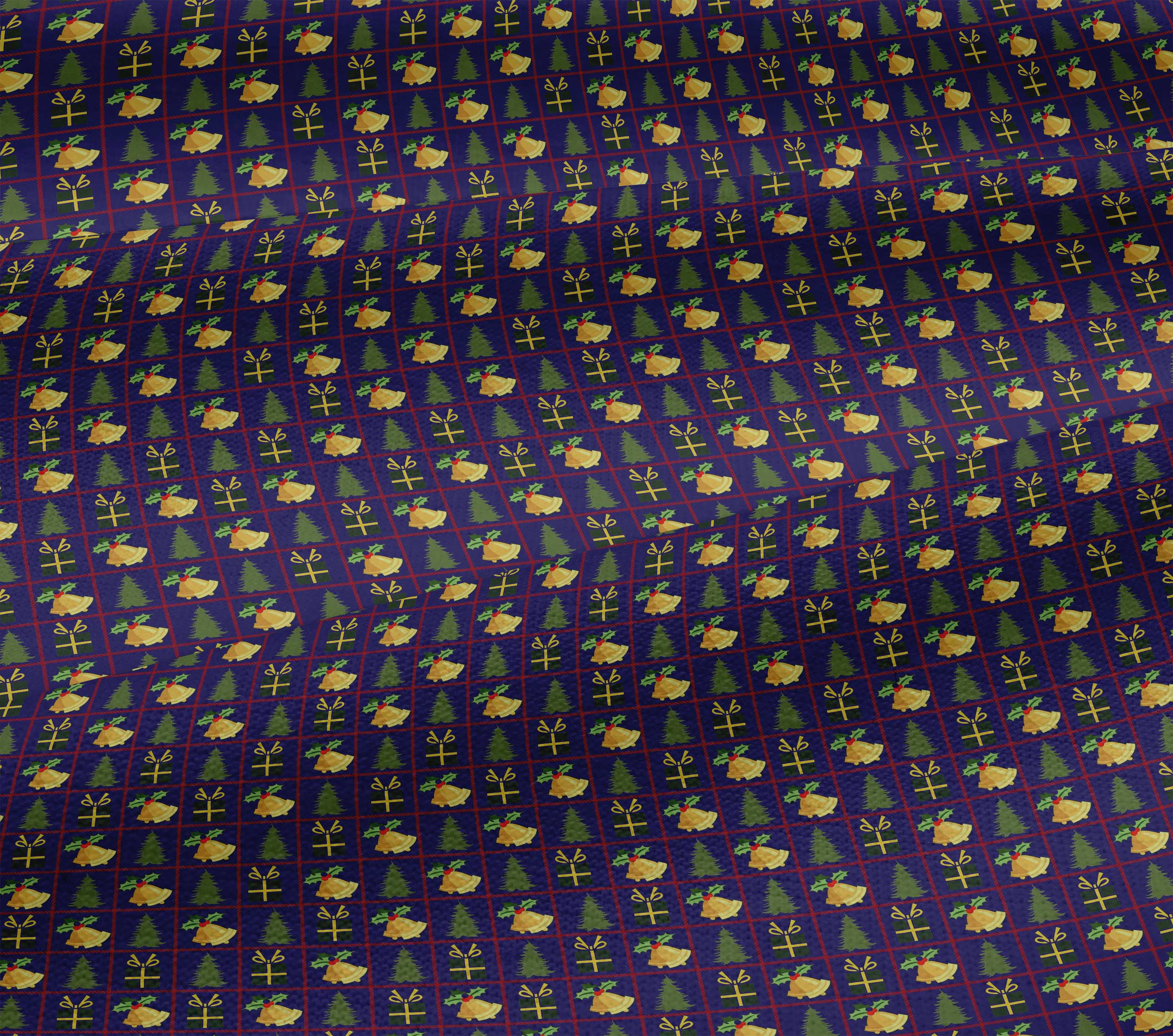 oneOone Viscose Jersey Dark Blue Fabric Christmas Sewing Craft Projects Fabric Prints By Yard 60 Inch Wide