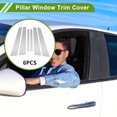 thumbnail image 2 of Moldura de Ventana del Pilar de la Puerta Unique Bargains para BMW Serie 5 2004-2010 Tono Plateado Frontal Trasero Izquierdo Derecho Sticker Antirrayones Cubierta Exterior de la Puerta 6 Pcs, 2 of 7
