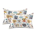 thumbnail image 2 of Haosy Satin Pillowcase for Hair and Skin Standard Cooling Silk Pillow Case with Envelope Closure Cartoon Dog and Paw 20"x26", 2 of 9
