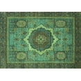 thumbnail image 1 of Ahgly Company Machine Washable Indoor Rectangle Oriental Turquoise Blue Modern Area Rugs, 2' x 3', 1 of 4