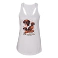 thumbnail image 2 of If It's Not a Dachshund It's Just a Dog Gift | Womens Dog Lover Jersey Racerback Tank Top, White, X-Large, 2 of 3