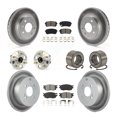thumbnail image 1 of Transit Auto Front Rear Wheel Hub Bearings Assembly Coated Disc Brake Rotors and Semi-Metallic Pads Kit (10Pc) for Car Hyundai Accent Kia Rio5 Rio - Left Right Side (Driver Passenger) KBB-108059, 1 of 10