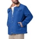 thumbnail image 4 of Abrigo de invierno INSPIRE CHIC para hombres, con cuello, botones frontales, forro de felpa, bolsillos, chaqueta de camionero, talla S, color azul, 4 of 6