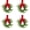 Red, variant on 4 Pack Norfolk Pine Christmas Mini Wreaths, Real Touch Greenery Elegant Green Bows Farmhouse Decor Indoor Outdoor Cabinet Door Window Fireplace, 10.6in