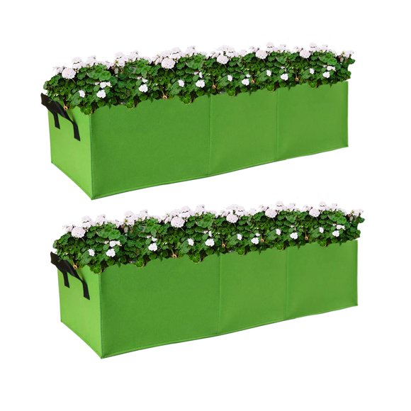 Bolsas de cultivo elevadas de tela Planter Auroal con 3 orificios y 15 galones