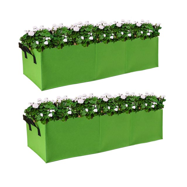 Bolsas de cultivo elevadas de tela Planter Auroal con 3 orificios y 15 galones