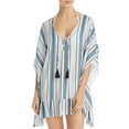thumbnail image 1 of Surf Gypsy Ruffled Lace-Up Swim Cover-Up, Medium, Blue, 1 of 5