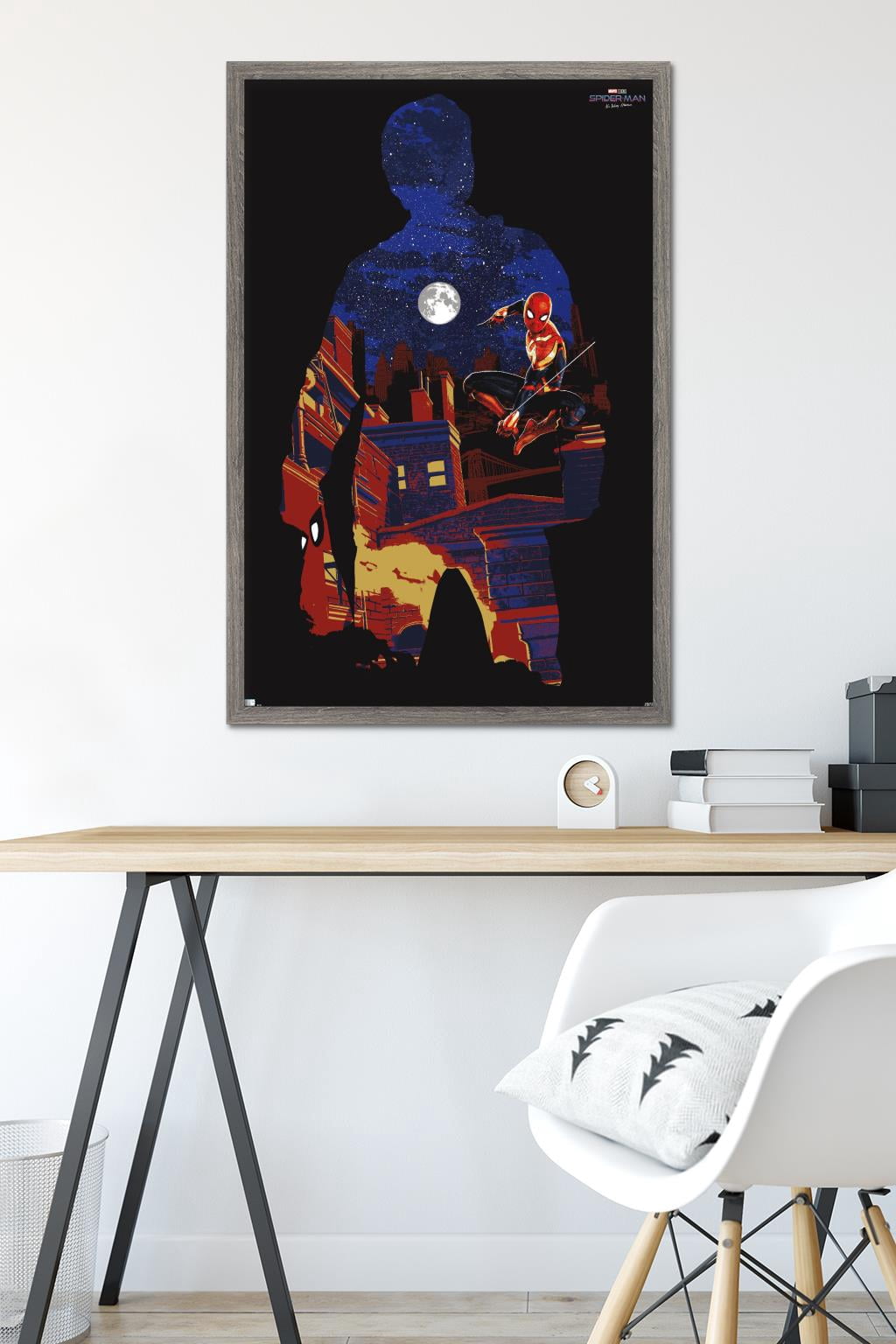 Marvel Spider-Man: No Way Home - Silhouette Wall Poster, 22.375" x 34" Framed