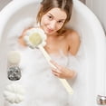 thumbnail image 1 of fheaev 4 In 1 Double Sided Bath Brush Set Long Handle Bath Scrubbing Outdoor Portable Shower Brush Scrubbing Lathering Scrubbing Brush, 1 of 9
