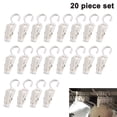 thumbnail image 1 of 20pcs Laundry Hooks Clip, Strong Plastic Swivel Hanging Curtain Clips, 1 of 5