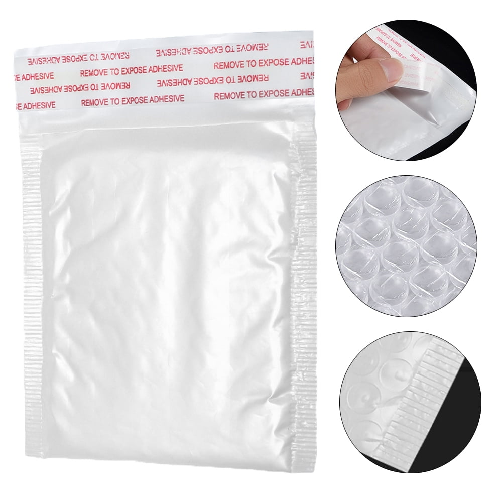 25/50/100Pc Poly Bubble Mailers Shipping Padded Envelopes Self Seal White All Size