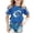 Blue, variant on HCYSFG Girls Football T Shirts Heart Graphic Glitter Print Crewneck Short Sleeve Relaxed Fit Match Day Graphic Tees Sports Tops