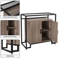 thumbnail image 5 of Senfot Storage Cabinet with Doors, Space Saving Wooden Buffet Sideboard with Storage, Modern Accent Cabinet with Open Storage Shelves for Bedroom Kitchen Home Office,Light Brown, 5 of 9
