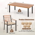 thumbnail image 3 of Gymax 9 PCS Patio Dining Set w/ Soft Cushions and 1.9'' Umbrella Hole for Garden, 3 of 7