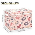 thumbnail image 3 of WOBOGO A Pattern with Christmas Stockings and Wreaths Large Collapsible Storage Box Flip Lid Fabric Decorative Organizer Container Basket with Handles 16.5×12.6×11.8in, 3 of 7
