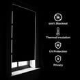 thumbnail image 4 of Biltek 100% Blackout Roller Shade, Window Blind with Thermal Insulated, UV Protection Fabric. Total Blackout Roller Blind for Office and Home. Easy to Install. White, 53" W x 72" H, 4 of 6