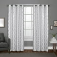 thumbnail image 2 of Exclusive Home Modo Metallic Geometric Grommet Top Curtain Panel Pair, 54"x108", Natural, 2 of 6