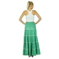 thumbnail image 3 of Bimba Jupe Longue Évasée en Coton pour Femmes Boho Maxi Bas Taille Élastique Vêtements, 3 of 5