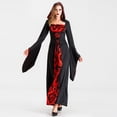 thumbnail image 6 of FASHOFT Witch Women Halloween 2026 Bat Sleeve Dress Vampire Renaissance Adult Gothic Dresses, 6 of 9