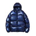 thumbnail image 1 of HAPIMO Rollbacks Veste d'Hiver pour Hommes, Col Montant, Sans Capuche, Ourlet Droit, Fermeture Éclair, Double Poche, Matelassée en Coton, Gris G, 1 of 4