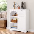 thumbnail image 2 of RiverRidge Kitchen Buffet Sideboard Storage Cabinet with Drawer and Shelves - White, 2 of 7