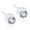 Clear, variant on | Nickel Free | Medical Plastic 4mm Crystal Stud Earrings | Best Choice For Sensitive Ears