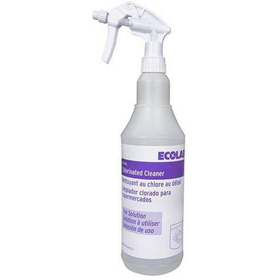 Kay High Density Polyethylene Chlorinated Cleaner Spray Bottle, 32 Ounce Capacity -- 3 per Case.