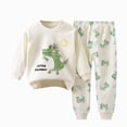 thumbnail image 5 of masbird Little Boys Girls Pajamas for Toddler Clothes Set Train Long Sleeve Cotton 2 Piece Kids Pjs Fall Winter Sleepwear for 6-24 Months 2 3 4 5 6 7 8 9 T Children(Green,4-5 Y), 5 of 5