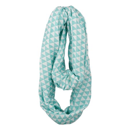Bacati Muslin Nursing Scarf, Liam Aztec Aqua Triangles