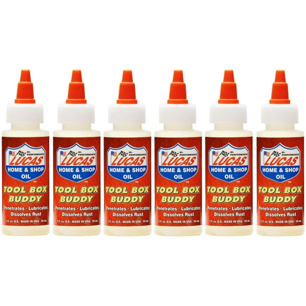 6 Lucas Oil Tool Box Buddy 2oz Air Gun Impact Tool Lube Lubricant