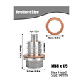 thumbnail image 5 of New Arrivals Magnetic Oil Drain Plug M14 X 1.5MM 2 PCS, 5 of 6