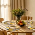 thumbnail image 3 of Round Placemats Yellow Block 15 inch Set of 2 Table Mats for Dining Table Modern Modern Art Heat Resistant Non-Slip Kitchen & Home Decorative Place Mat Set, 3 of 8