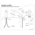 thumbnail image 2 of kingston brass templeton single hole bathroom faucet with drain assembly, 2 of 2