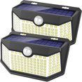 thumbnail image 2 of HMCITY Luces solares para exteriores 120 LED con reflector de luces y 3 modos de iluminación, luces de seguridad con sensor de movimiento, IP65 impermeable con energía solar para jardín, patio (paquet, 2 of 4