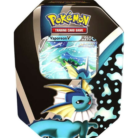Pokemon Eevee Evolutions Vaporeon V Tin (4 Booster Packs & Promo Card)