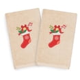 thumbnail image 3 of Linum Home Textiles Christmas Stocking Embroidered Turkish Cotton Hand Towel - Set of 2, 3 of 7