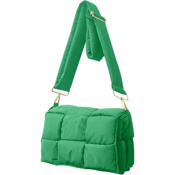 Puffer shoulder bag Nylon padded woven handbag designer crossbody dupes women down purse