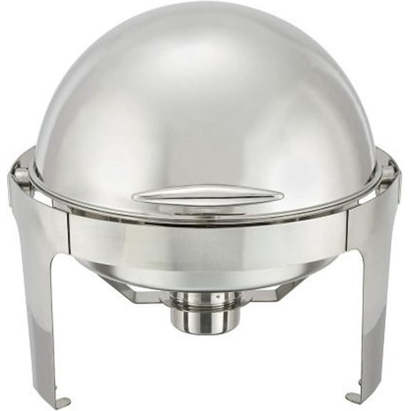 TrueCraftware- 6 Qt. Stainless Steel Round Roll Top Chafing Dish Complete Set- Food Warmer Chafers and Buffet Warmer Sets for Catering Event Party Holiday Buffet Weddings Catering